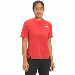 The North Face Up With The Sun Short-Sleeve Shirt Women's -Winter Clothing Shop 101377 HORIZON RED m