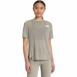 The North Face Up With The Sun Short-Sleeve Shirt Women's -Winter Clothing Shop 101377 MINERAL GREY m