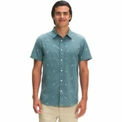 The North Face Baytrail Jacquard Short Sleeve Shirt Men's 9 The North Face Baytrail Jacquard Short Sleeve Shirt Men's -Winter Clothing Shop 101395 GBLN BLU TROUT JCQRD m