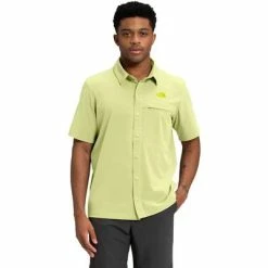 The North Face First Trail Short-Sleeve Shirt Men's 7 The North Face First Trail Short-Sleeve Shirt Men's -Winter Clothing Shop 101408 PALE LIME YELLW m