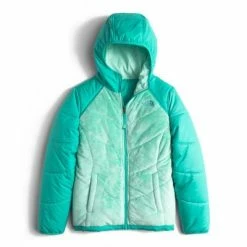 The North Face Reversible Perseus Jacket Girls' -Winter Clothing Shop 10145 ICE GREEN m
