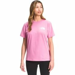The North Face Box NSE Short Sleeve Tee Women's -Winter Clothing Shop 103568 SUNSET MAUVE m
