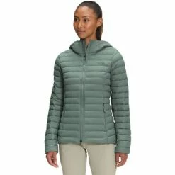 The North Face Stretch Down Hoodie Women's -Winter Clothing Shop 103588 LAURELWREATHGRN m