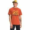 The North Face Peak Sunset Short Sleeve Tee Men's -Winter Clothing Shop 103717 BURNT OCHRE m