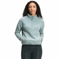 The North Face TKA Glacier Crop Fleece Women's -Winter Clothing Shop 103809 SILVER BLUE m