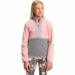 The North Face Glacier 1/4 Zip Fleece Kids' 7 The North Face Glacier 1/4 Zip Fleece Kids' -Winter Clothing Shop 103819 PEACH PINK m