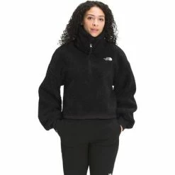 The North Face Platte Sherpa 1/4 Zip Fleece Women's -Winter Clothing Shop 103850 TNF BLACK m