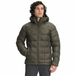 The North Face Thermoball Super Insulated Hooded Jacket Men's -Winter Clothing Shop 103872 NEW TAUPE GREEN m