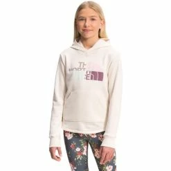 The North Face Camp Fleece Pullover Hoodie Girls' -Winter Clothing Shop 103883 GARDENIA WHITE m