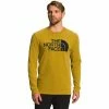 The North Face Long Sleeve Half Dome Tee Men's -Winter Clothing Shop 106559 MINERAL GOLDTNF BLK m