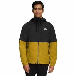The North Face Antora Rain Hooded Jacket Men's -Winter Clothing Shop 106611 TNF BKMINERAL GOLD m