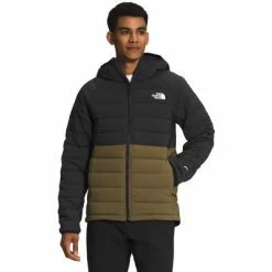 The North Face Belleview Stretch Down Hoodie Men's -Winter Clothing Shop 106632 TNF BLKMILITARY OLV m
