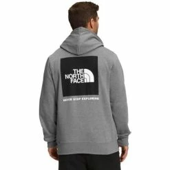 The North Face Box NSE Pullover Hoodie Men's -Winter Clothing Shop 106689 TNF MED GY HTRTNFBK m