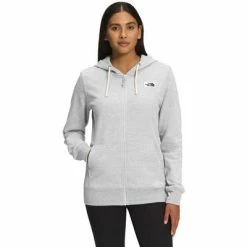 The North Face Heritage Patch Full Zip Hoodie Women's -Winter Clothing Shop 106787 TNFLIGHTGREYHTR m