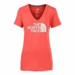 The North Face Short-Sleeve Half-Dome V-Neck Tee Women's - New Fit -Winter Clothing Shop 10905 RADIANTORANTNFWHT m