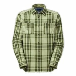 The North Face Long-Sleeve Boulder George Shirt Men's -Winter Clothing Shop 10916 SAGE HTHRSCLLIONGRN m