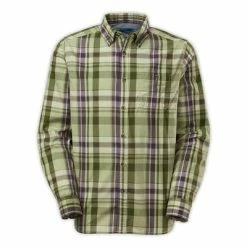 The North Face Long-Sleeve Buttonwood Shirt Men's -Winter Clothing Shop 11089 SAGE HTHRVAPROUSGRY m