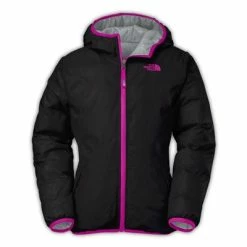 The North Face Reversible Moondoggy Jacket Girls' 6 The North Face Reversible Moondoggy Jacket Girls' -Winter Clothing Shop 11129 METALLIC SILVER m
