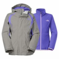 The North Face Girls' Mountain Triclimate Jacket -Winter Clothing Shop 11222 METALLIC SILVER m