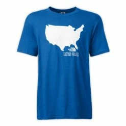 The North Face Backyard USA T-Shirt Men's -Winter Clothing Shop 11449 SNORKEL BLUE m
