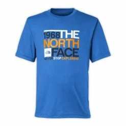 The North Face Boys' Markhor Hike Tee -Winter Clothing Shop 11462 MONSTER BLUE m