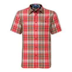 The North Face Short-Sleeve Alcoasta Shirt Men's -Winter Clothing Shop 11787 TNF RED m