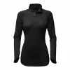 The North Face Motivation Stripe 1/2 Zip Top Women's -Winter Clothing Shop 36308 TNFBLKMICROSTRP m