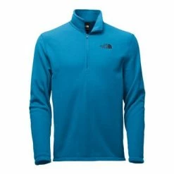 The North Face TKA 100 Glacier 1/4 Zip Fleece Men's -Winter Clothing Shop 7278 HYPER BLUE m