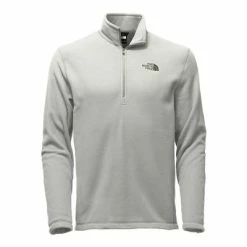 The North Face TKA 100 Glacier 1/4 Zip Fleece Men's -Winter Clothing Shop 7278 MOON MIST GREY m