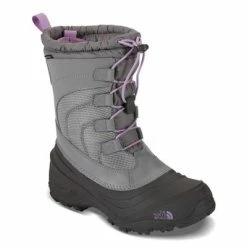 The North Face Alpenglow IV Winter Boots Kids' -Winter Clothing Shop 7480 QSILVER GRYLUPINE m