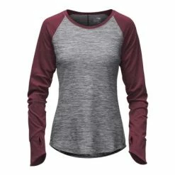 The North Face Motivation Long Sleeve Crew Women's -Winter Clothing Shop 7522 TNFMDMGRHTDPGRNTRD m