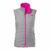 The North Face Mossbud Swirl Reversible Vest Women's -Winter Clothing Shop 7836 MIDGREYLUMINOUS PNK m