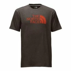 The North Face Short Sleeve Half Dome Tee Men's -Winter Clothing Shop 7924 CFFE BRN HTBTN ORNG m