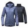 The North Face Thermoball Snow Triclimate Parka Women's -Winter Clothing Shop 7962 COASTAL FJORD BLUE m