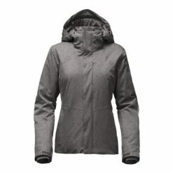 The North Face Powdance Jacket Women's -Winter Clothing Shop 7980 RABBIT GREY HEATHER m
