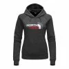 The North Face French Terry USA Pullover Hoodie Women's -Winter Clothing Shop 8116 TNF DARK GREY HTHR m