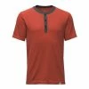 The North Face Short-Sleeve Crag Henley Men's -Winter Clothing Shop 8153 POINCIANA ORNG HTHR m