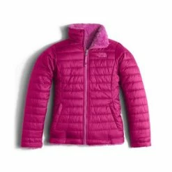 The North Face Reversible Mossbud Swirl Jacket Girls' -Winter Clothing Shop 8181 ROXBURY PINK m