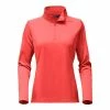 The North Face Tech Glacier 1/4 Zip Fleece Women's -Winter Clothing Shop 8219 CAYENNE RED m