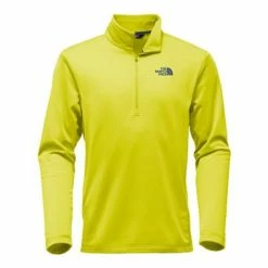 The North Face Tech Glacier 1/4-Zip Fleece Men's -Winter Clothing Shop 8220 SULPHUR SPRING GREEN m