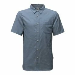 The North Face Short-Sleeve On Sight Shirt Men's -Winter Clothing Shop 8259 SHADY BLUE STRIPE m