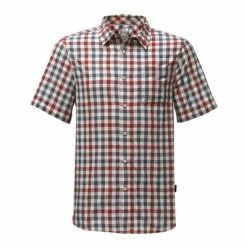 The North Face Short-Sleeve Getaway Shirt Men's -Winter Clothing Shop 8262 RAGE RED PLAID m