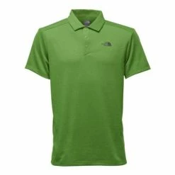 The North Face Short-Sleeve Crag Polo Shirt Men's -Winter Clothing Shop 8267 FLUORITE GRN HTHR m