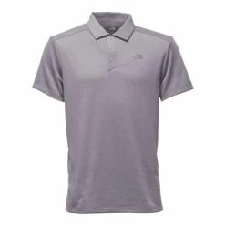 The North Face Short-Sleeve Crag Polo Shirt Men's -Winter Clothing Shop 8267 TNF LIGHT GREY HTHR m