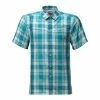 The North Face Short-Sleeve Vent Me Shirt Men's -Winter Clothing Shop 8270 BLIZZARD BLUE PLAID m