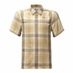 The North Face Short-Sleeve Vent Me Shirt Men's -Winter Clothing Shop 8270 GRNT BLUFF TAN PLAID m