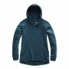 The North Face Om 1/2 Zip Pullover Top Women's -Winter Clothing Shop 89535 BL WING TEAL HEATHER m