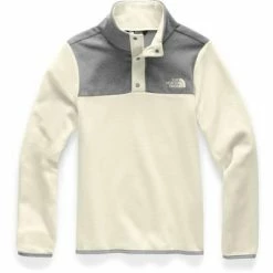 The North Face Glacier 1/4 Snap Fleece Girls' -Winter Clothing Shop 89614 VNTGWHTTNFMDGH m
