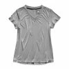 The North Face Hyperlayer Flash Dry Short Sleeve V-Neck Women's -Winter Clothing Shop 89648 TNF MEDIUM GRY HTHR m
