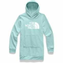 The North Face Terry Peak Long Hoodie Girls' -Winter Clothing Shop 91371 WINDMILL BLUE m